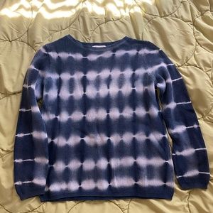 Tie dye waffle sweater